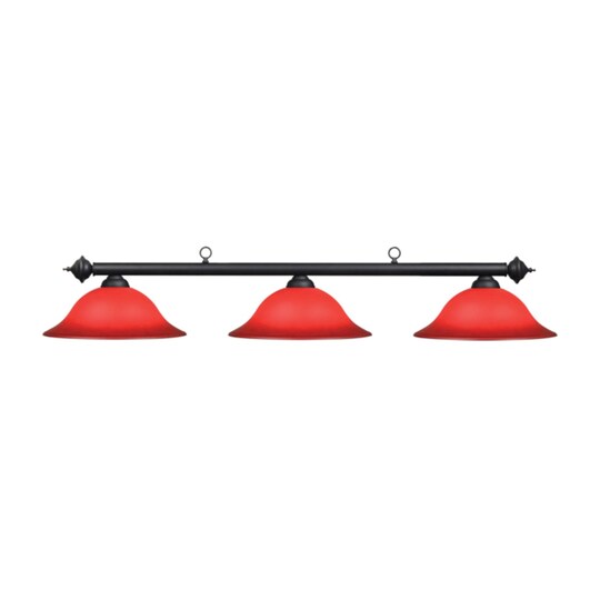 RAM Game Room Traditional Style 60" Marseilles 3-Light Lamp, Burgandy